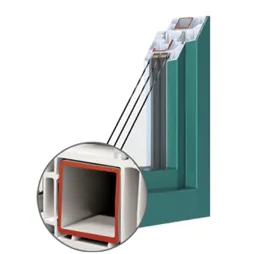 Sezione PVC triplo vetro - Perricci Serramenti