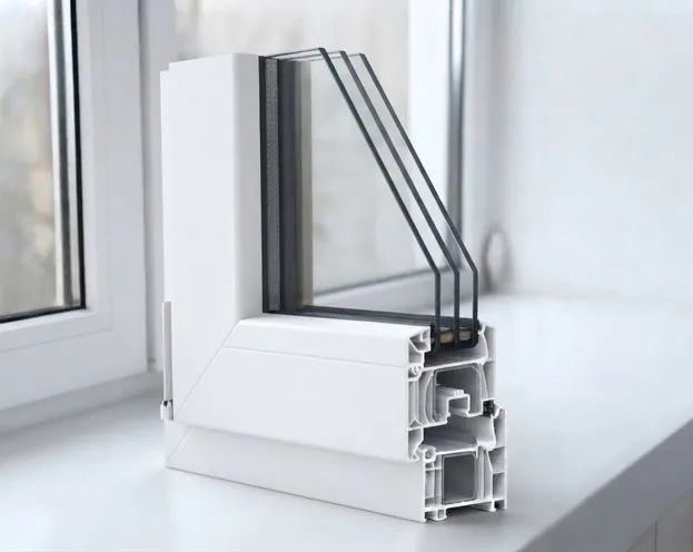 Finestra in PVC con triplo vetro ad alto isolamento termico, Perricci Serramenti